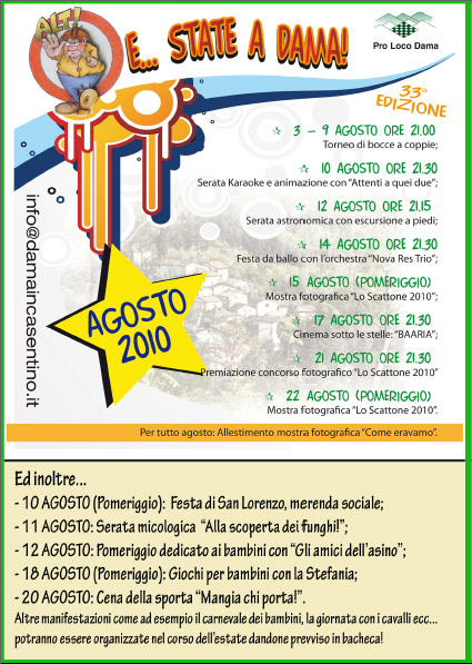 Programma Estate Damarina 2010
